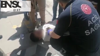 Bisikletli çocuğa otomobil çarptı: Kaza güvenlik kamerasında kaydedildi