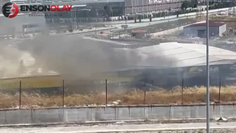 Kütahya 30 Ağustos OSB'de çömlek fabrikasında yangın çıktı