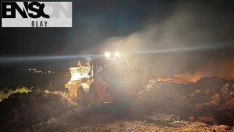 Yayladağı'nda çöplük yangını kontrol altına alındı