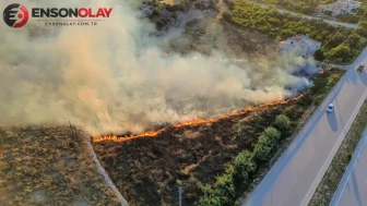 Mersin'de bahçede yangın çıktı : Korku dolu anlar yaşandı