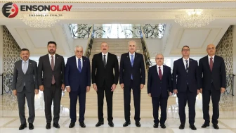 Bakü'de Azerbaycan Cumhurbaşkanı Aliyev TBMM Başkanı Kurtulmuş'u kabul etti