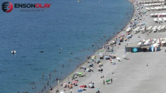 Antalya'da sıcak hava dalgası : Vatandaşlar sahile koştu