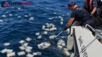 Antalya Gazipaşa açıklarında kaçak tütün ele geçirildi
