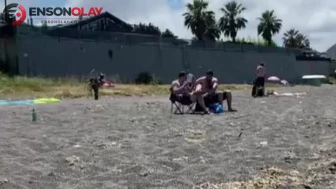 Düzce'de motorlu paraşüt plajda kalabalığa daldı: 3 yaralı