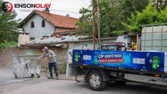 Konteyner temizliği Meram'da hız kesmeden devam ediyor