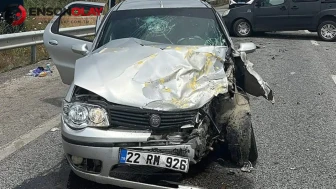 Edirne’de otomobil ile hafif ticari araç çarpıştı : 6 yaralı