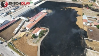 Konya Karatay’da ekili tarla alev alev yandı