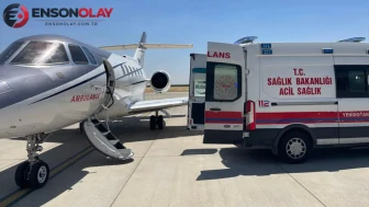 Mardin'de 2 haftalık bebek, acil durumda ambulans uçakla Konya'ya nakledildi