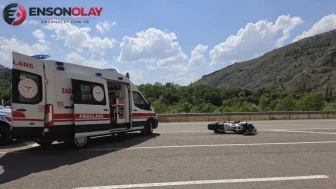 Ispir'de meydana gelen motosiklet kazasında 1 kişi yaralandı
