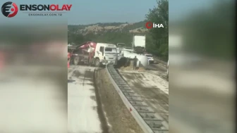 Malatya ile Adıyaman arasındaki kara yolunda tanker devrildi: Trafik felç oldu