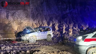 Bolu'nun dağlık bölgelerinde meydana gelen kaza sonucunda cip, 15 metrelik uçuruma yuvarlandı