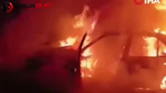 Hatay'da seyir halindeki araçta çıkan yangın paniğe neden oldu
