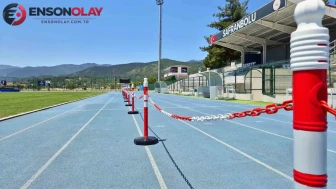 Safranbolu Atletizm Pisti’ne yeni kulvar düzenlemesi