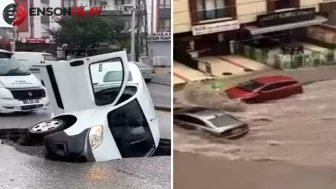 Ankara'da Şiddetli Yağış Trafiği Felç Etti: Araçlar Sular Altında Kaldı