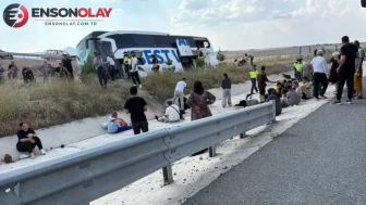 Aksaray’da yolcu otobüsü kazası : Çok sayıda yaralı var