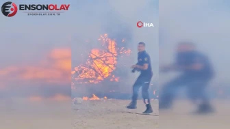 Çorlu'da kısa sürede kontrol altına alınan anız yangını endişe yarattı!