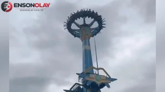 Çin'de lunapark treni havada arızalandı: Yolcular baş aşağı mahsur kaldı