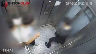Bursa'da asansörde mahsur kalan çocukların asansörü omuz atarak bozdukları ortaya çıktı