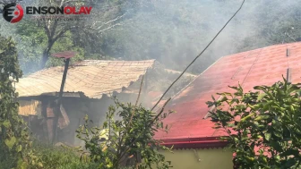 Trabzon'da Bir Evde Çıkan Yangında Odunluğu Kül Oldu: Olayda 1 Kişi Yaralandı