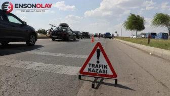 Uşak'ta otomobil bariyerlere çarpıp takla attı : 2'si çocuk 4 yaralı