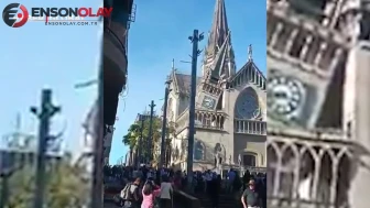 Kolombiya'da meydana gelen depremin hemen ardından kaydedilen ilk görüntüler ortaya çıktı!
