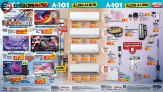 A101'e İngilizce çeviri özellikli kulaklık, sebil, televizyon ve klimalar geliyor