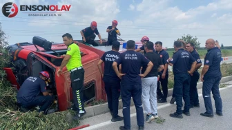 Alevlere giderken kaza geçirdiler