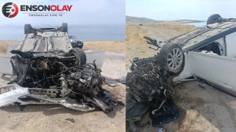 Van'da otomobil kontrolden çıkıp takla attı : 4 yaralı