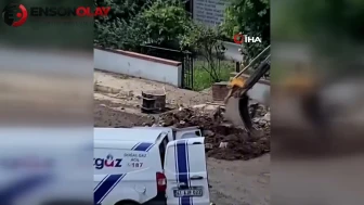 Körfez'de İş Makinesinin Doğal Gaz Borusunu Delmesi Büyük Tehlike Yarattı