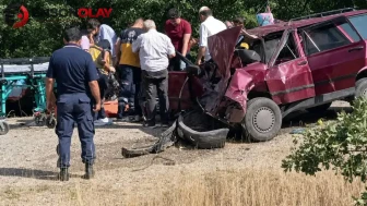 Afyonkarahisar'da 2 otomobil çarpıştı : 1 ölü, 5 yaralı