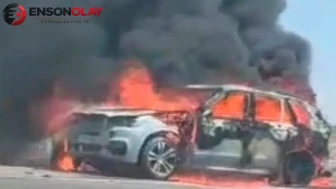 Gaziantep'te seyir halindeki araç alev topuna döndü!