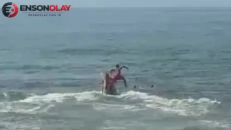Akçakoca Karaburun Plajı'nda rip akıntısına kapılan 3 kişi kurtarıldı