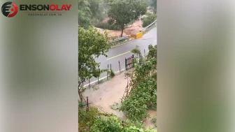 Şiddetli yağışın vurduğu Çin'de konut binası çöktü