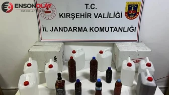 Kırşehir'de 50 litre kaçak içki ele geçirildi