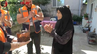 85 yıllık ömründe ilk kez yaşadı! Kapısını çalan ekipleri görünce gözlerine inanamadı