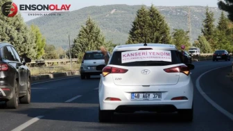 Muğla'da kanseri yenen kazından duygu dolu kutlama: Aracın arkasındaki yazıyı gören herkes kornaya bastı