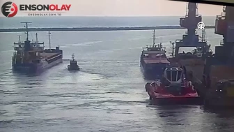 Marmara Denizi'nde batan geminin İskenderun'dan çıkış görüntüsü ortaya çıktı