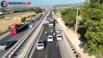 Bursa'da mazot dökülen yolda zincirleme kaza meydana geldi