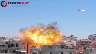 Gazze Şeridi'nde İsrail Ordusu tarafından gerçekleştirilen saldırıda evler hedef oldu.
