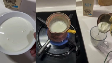 Marketten aldığı sütü kaynattığında içinde neler olduğuna inanamadı!