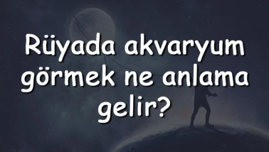 Rüyada akvaryum görmek ne anlama gelir? Rüyada akvaryum almak ve temizlemek tabiri