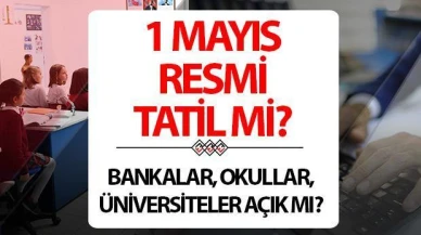 1 Mayıs resmi tatil mi? 1 Mayıs'ta 4 gün tatil olur mu? Resmi tatil takvim detaylarıÇalışma ve Sosyal Güvenlik Bakanlığı tarafından yayımlanan resmi tatil takvimine göre, 1 Mayıs Emek ve Dayanışma Günü resmi tatiller arasında yer almaktadır. Dolayısıyla 1 Mayıs resmi tatildir ancak 1 Mayıs tarihinde 4 gün süren bir tatil oluşmamaktadır. Tatil takvimine göre diğer resmi tatiller de belirlenmiştir ancak 1 Mayıs'ta 4 günlük bir tatil oluşmamaktadır.