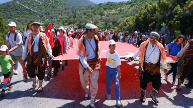 Antalya Kaş'ta Likya Su Yolu Yürüyüşü düzenlendi