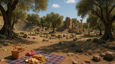 Antik Döneme Yolculuk: Teos Antik Kenti'nde Binlerce Yıllık Zeytin Ağaçları Arasında Tarihi Keşfedin!
