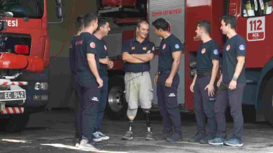 Bacaklarını kaybetse de umudu hayata bağladı: Engelli itfaiyeci 'vazife malulü' olarak mesleğini sürdürüyor