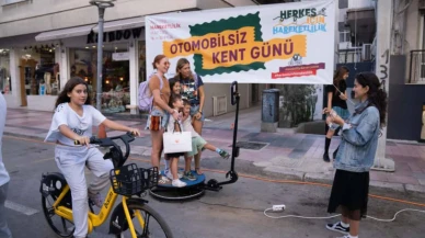 İzmir’de yayalar Otomobilsiz Kent Günü’nün keyfini sürdü