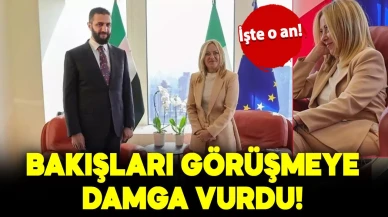 Meloni, Şara ile olan bakışlarıyla görüşmeye heyecan kattı