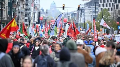 Belçika'da başlayan üç günlük grev nedeniyle hayat durma noktasına geldi