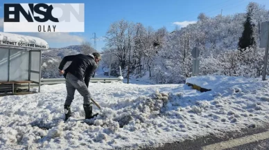 Zonguldak’ta 66 köy yolu kardan kapandı