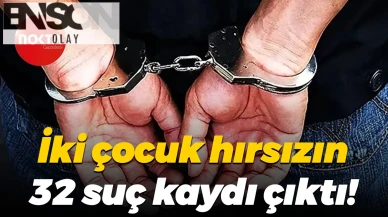 İki çocuk hırsızın 32 suç kaydı çıktı!